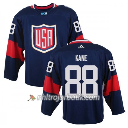 USA Tröja Patrick Kane 88 World Cup 2016 Blå Premier